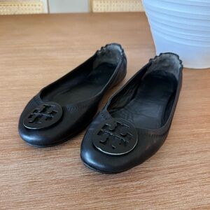 Tory Burch Minnie Leather Ballet Flats Size 8